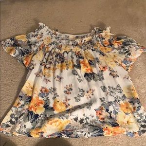 Floral off the shoulder top